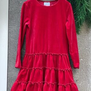 Hanna Andersson Velour Tiered Dress